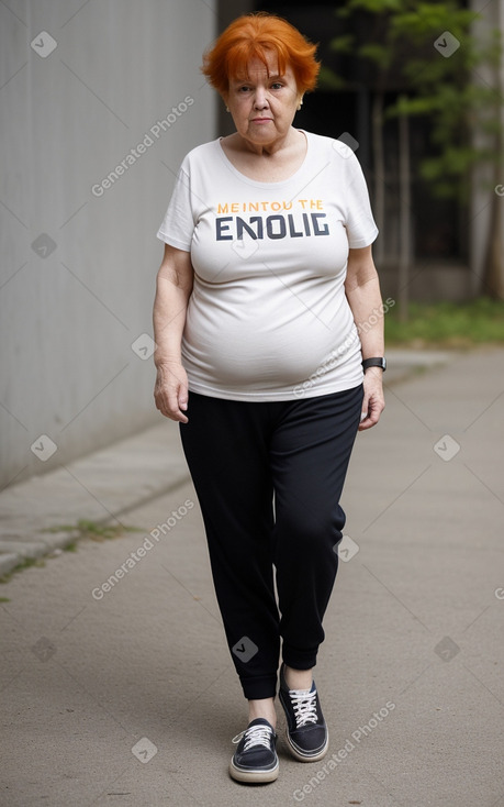 Spanish elderly female with  ginger hair