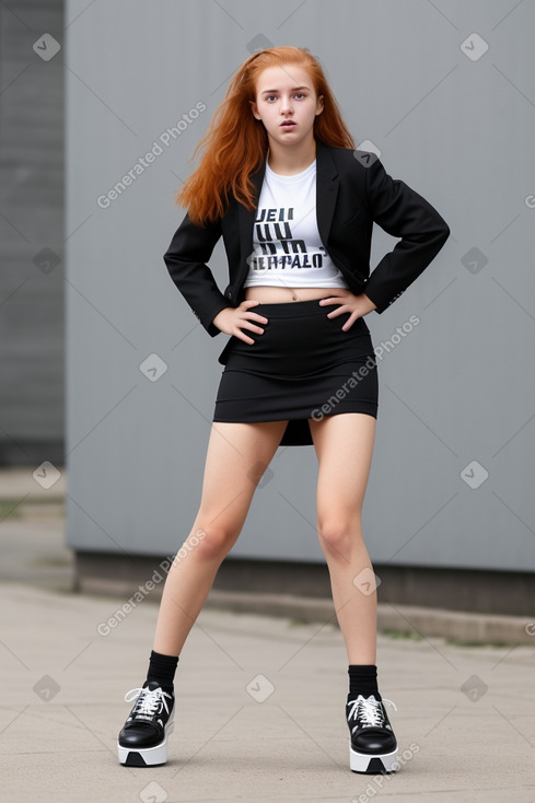 Uruguayan teenager girl with  ginger hair