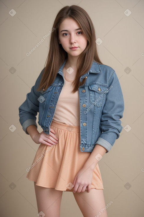 Young adult female with  brown hair