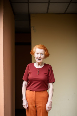 Zambian elderly female with  ginger hair