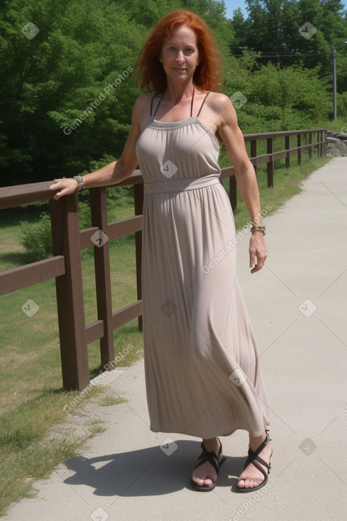 Canadian middle-aged female with  ginger hair