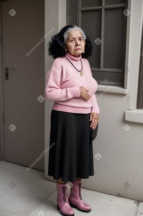 Honduran elderly female with  black hair