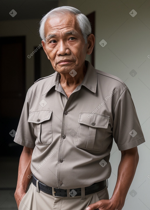 Indonesian elderly male with  gray hair