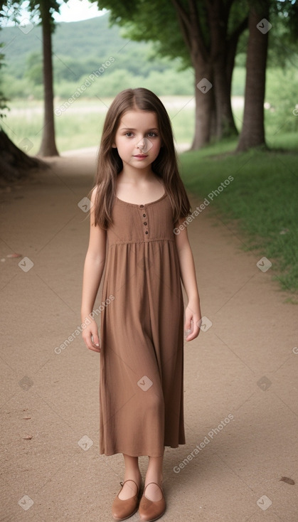 Croatian child girl with  brown hair