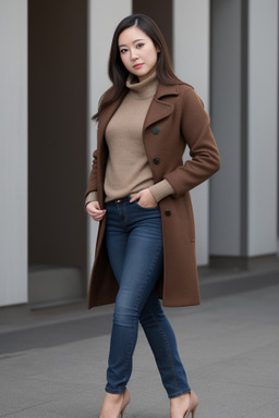 Taiwanese adult female with  brown hair