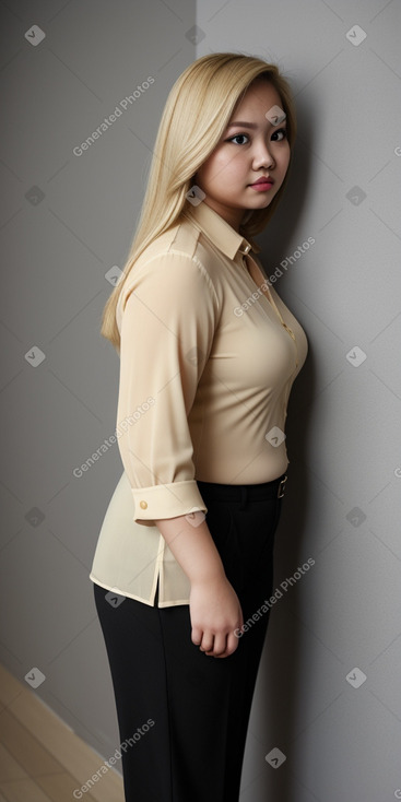 Malaysian young adult female with  blonde hair