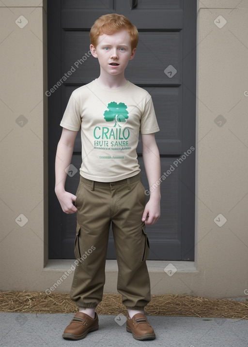 Irish child boy with  ginger hair