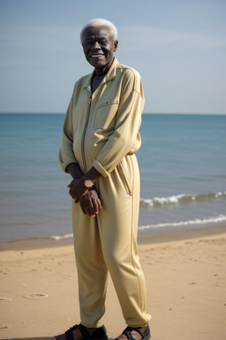 Ghanaian elderly male with  blonde hair