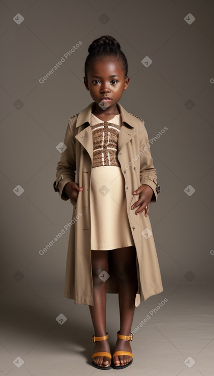 Ghanaian infant girl with  brown hair