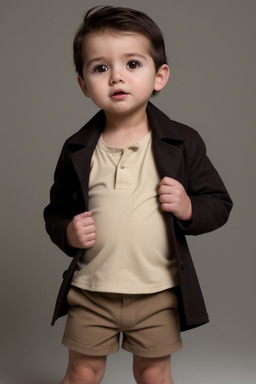 Costa rican infant boy with  brown hair