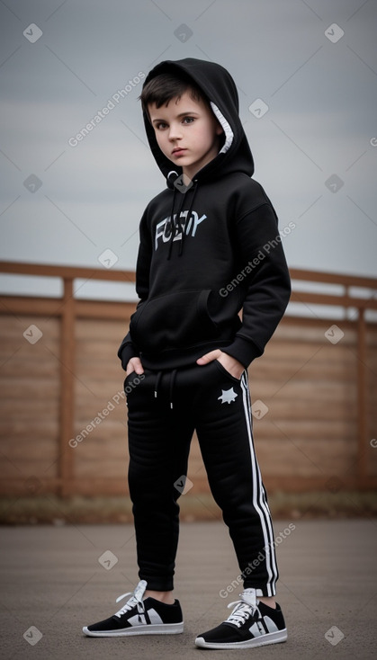 Belarusian child boy with  black hair