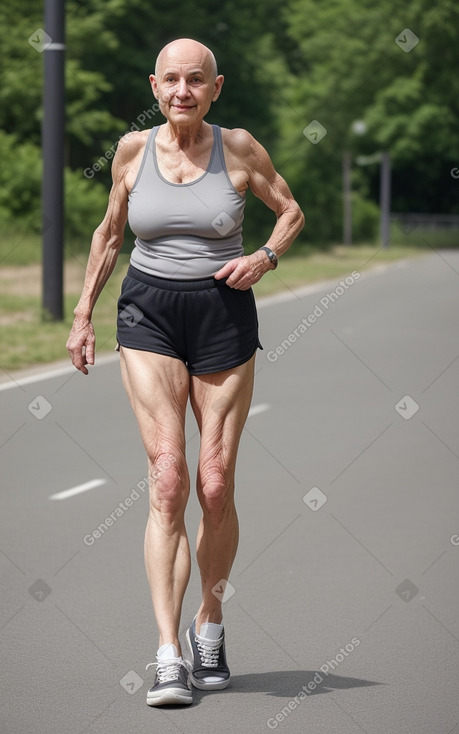 German elderly female with  gray hair