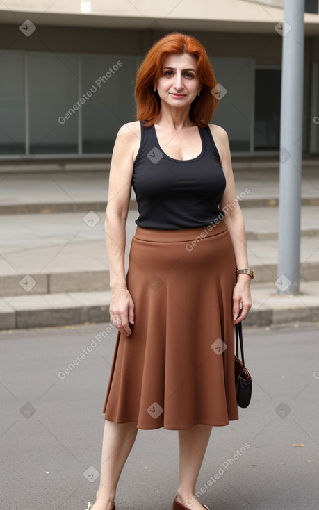 Armenian middle-aged female with  ginger hair