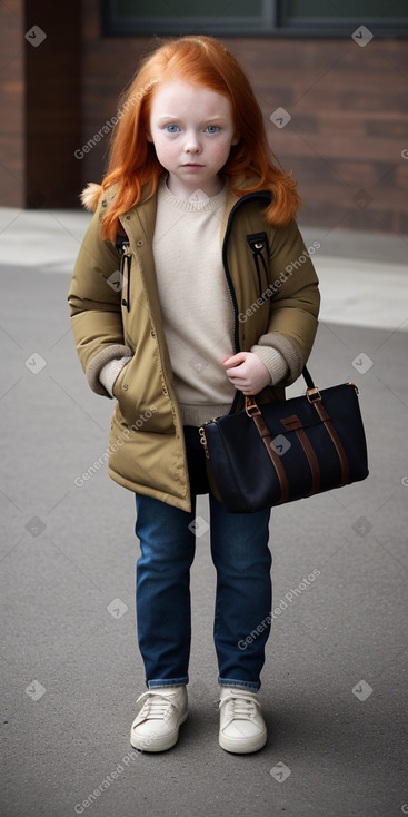 American child female with  ginger hair