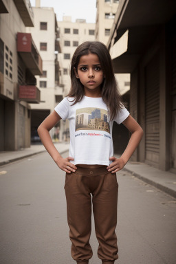 Yemeni child girl with  brown hair