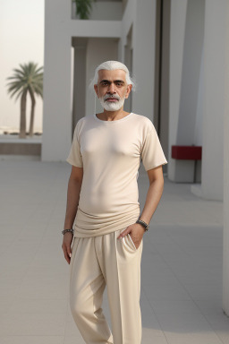 Kuwaiti adult male with  white hair