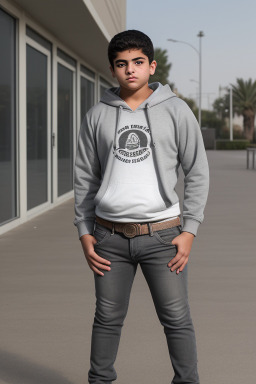 Arab teenager boy with  gray hair