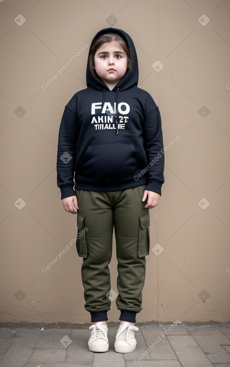 Azerbaijani child girl with  brown hair