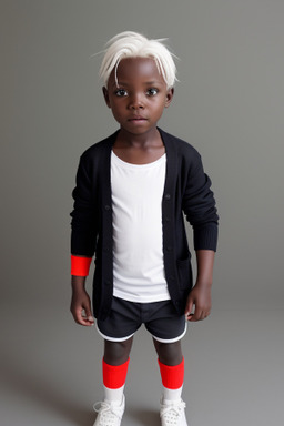 Zambian child boy with  white hair