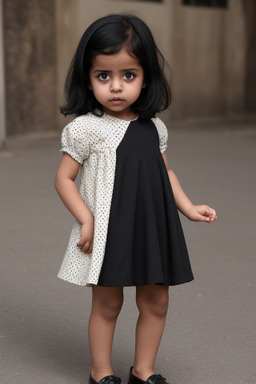 Yemeni infant girl with  black hair