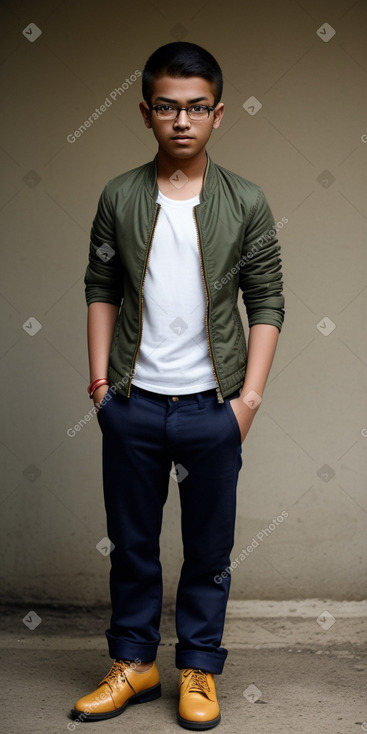 Nepalese teenager boy with  ginger hair