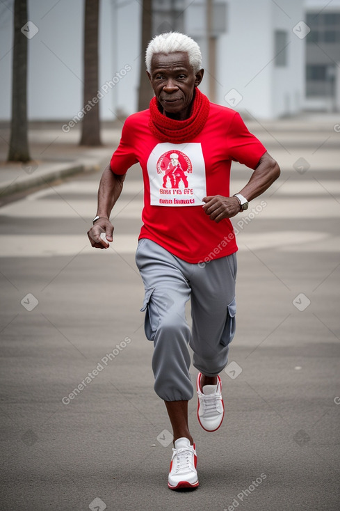 Nigerian elderly male with  white hair