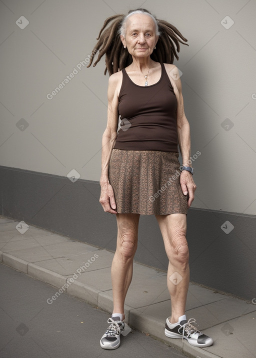 Czech elderly female with  brown hair