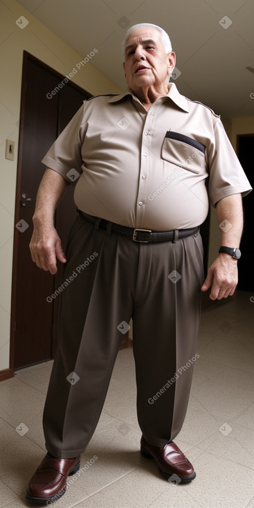 Israeli elderly male with  brown hair