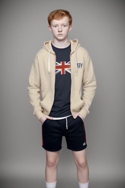 British teenager boy with  ginger hair