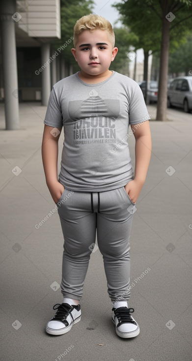 Syrian teenager boy with  blonde hair