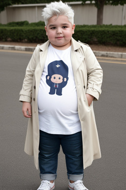 Greek child boy with  white hair