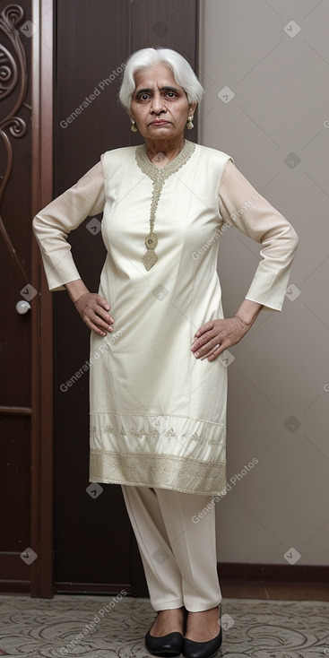 Pakistani elderly female with  white hair