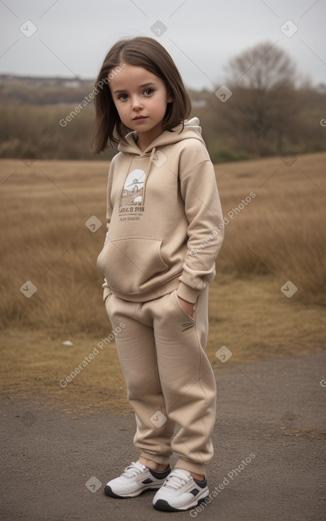 French infant girl with  brown hair