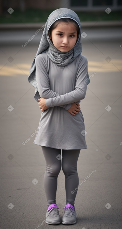 Uzbek child girl with  gray hair