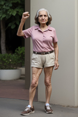 Lebanese elderly female with  brown hair