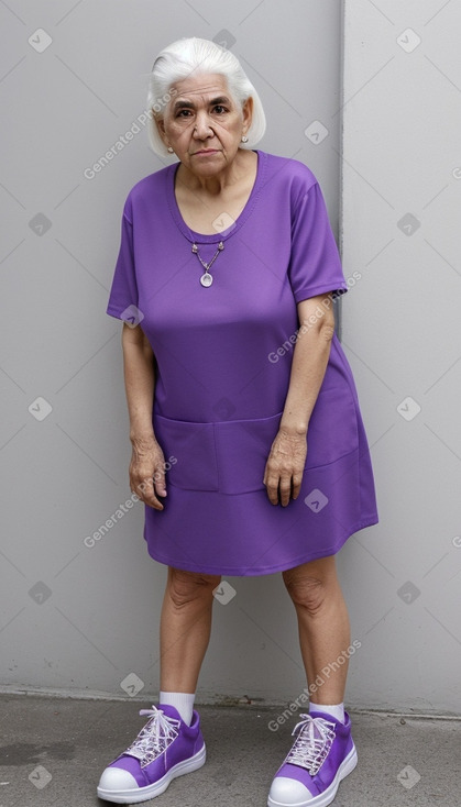 Mexican elderly female with  white hair