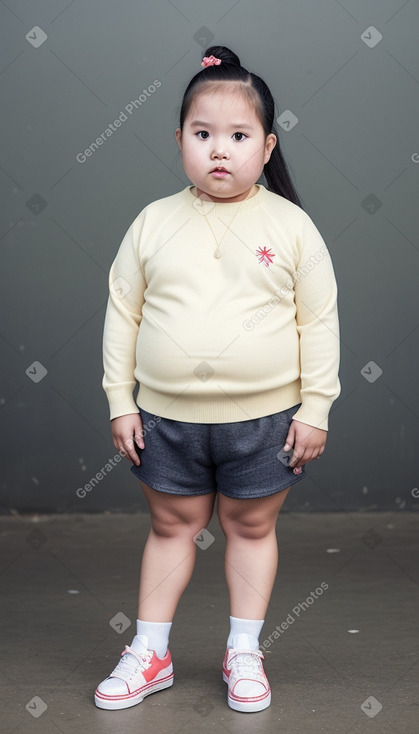 Vietnamese child girl with  blonde hair