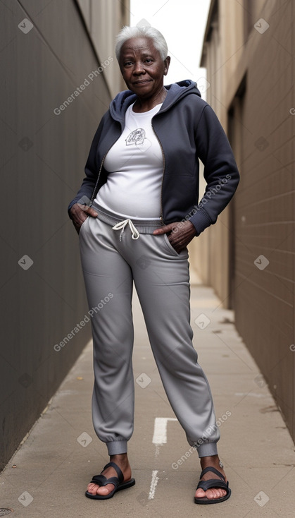 Ugandan elderly female with  gray hair