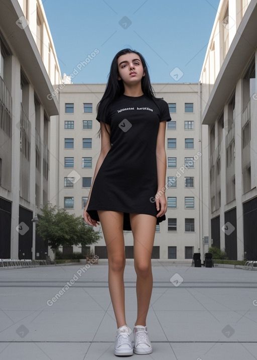 Macedonian teenager girl with  black hair