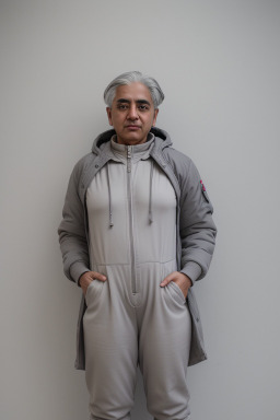 Qatari adult non-binary with  gray hair