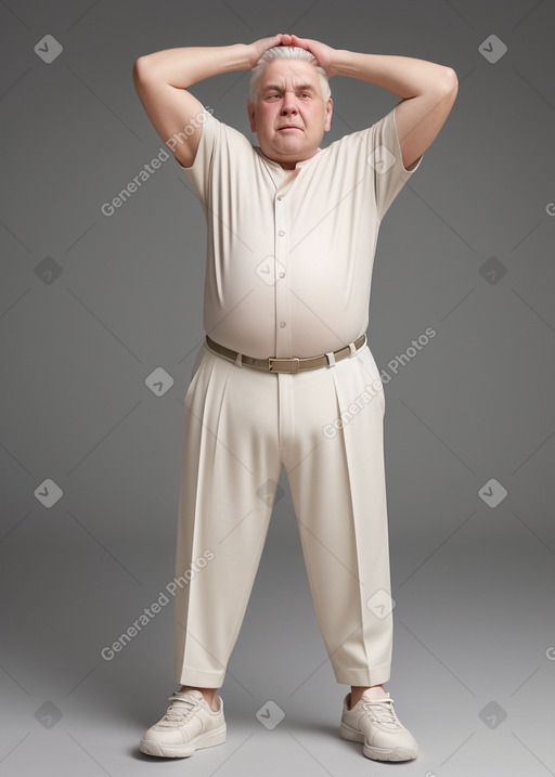 Albanian elderly male with  white hair