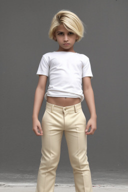 Bahraini child boy with  blonde hair