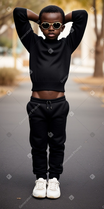 Kenyan infant boy with  black hair