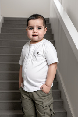 Turkish infant boy with  white hair