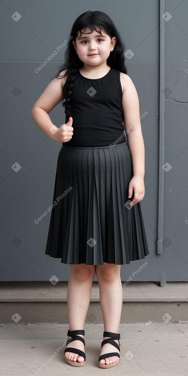 Georgian child girl with  black hair