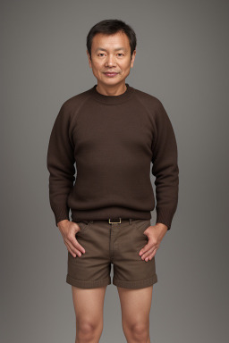 Chinese 45 years male with  brown hair