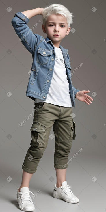 Syrian child boy with  white hair