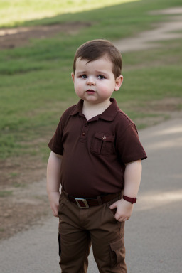 Serbian infant boy with  brown hair