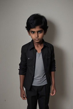 Sri lankan child boy with  black hair