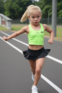 Malaysian child girl with  blonde hair